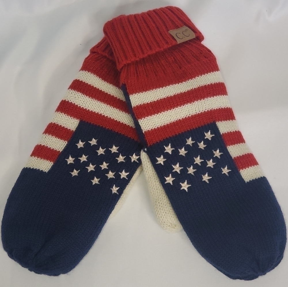 ❤🤍💙C.C. USA Flag Mittens